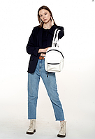 Маленький молодежный рюкзак из искусственной кожи для женщин, белый
