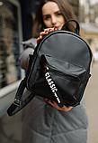 Модний жіночий рюкзак із локози, Маленький рюкзак для дівчинки чорний, фото 2