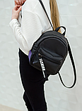 Модний жіночий рюкзак із локози, Маленький рюкзак для дівчинки чорний, фото 3