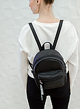 Модний жіночий рюкзак із локози, Маленький рюкзак для дівчинки чорний, фото 4