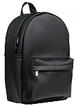 Жіночий чорний рюкзак зі штучної шкіри для повсякденного носіння, фото 3