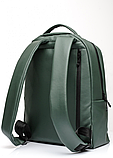 Чоловічий стильний міський рюкзак для підлітка з відділенням під ноутбук зеленого кольору, фото 6