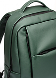 Чоловічий стильний міський рюкзак для підлітка з відділенням під ноутбук зеленого кольору, фото 8