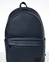 Легкий рюкзак из искусственной кожи для подростка с отделением под ноутбук синий