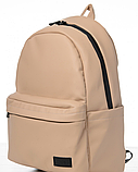 Рюкзак для підлітків із відділенням під ноутбук бежевий, фото 6