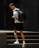 Чоловічий місткий міський рюкзак із відділенням під ноутбук зі штучної шкіри, фото 3