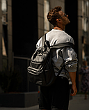 Чоловічий місткий міський рюкзак із відділенням під ноутбук зі штучної шкіри, фото 4