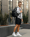 Чоловічий місткий міський рюкзак із відділенням під ноутбук зі штучної шкіри, фото 5