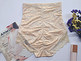 Стягувальні трусики для корекції фігури. Послідовна білизна.Післеопераційна білизна. Беж xl-5xl, фото 5