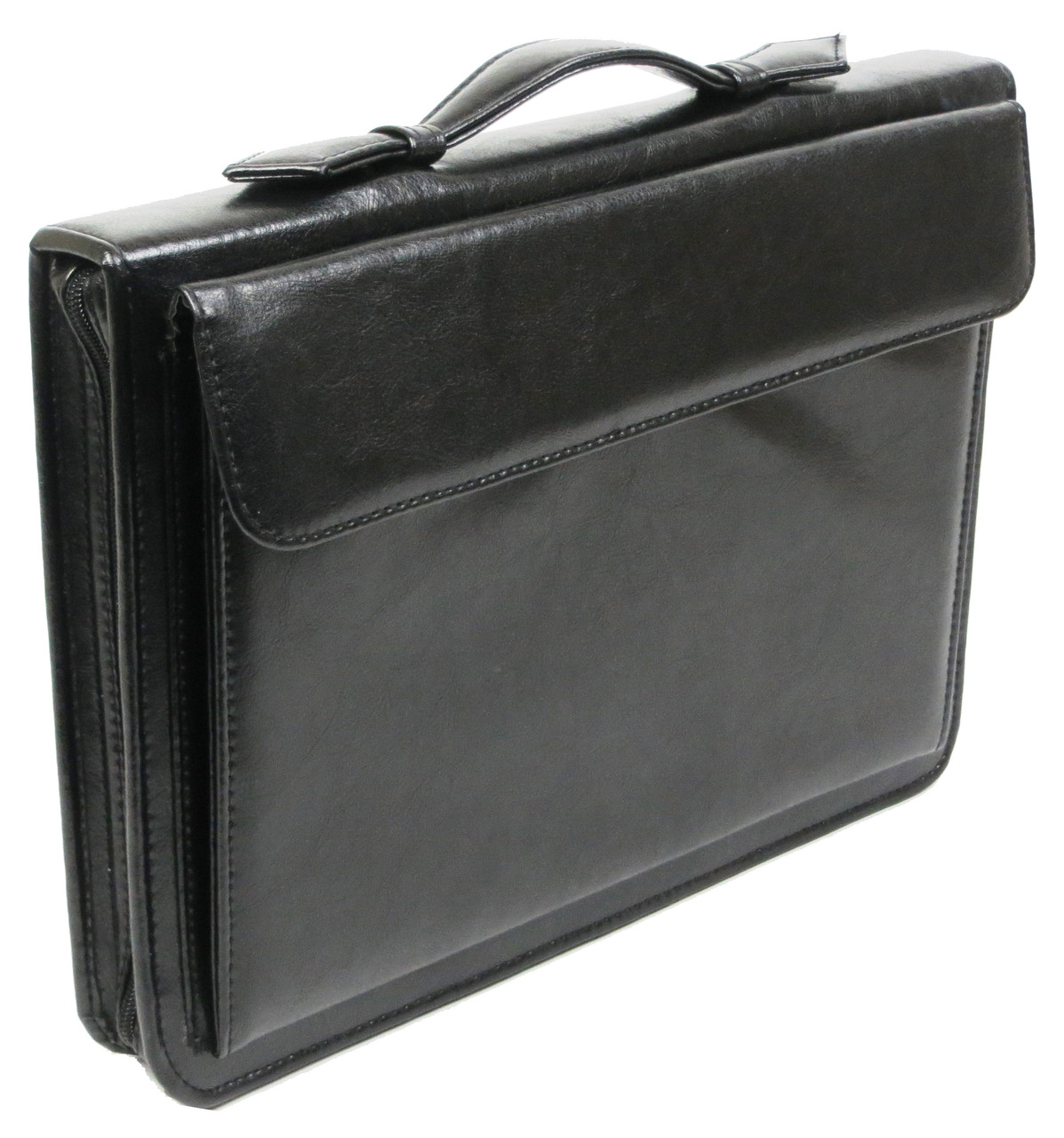 Ділова папка-портфель Exclusive зі шкірозамінника Чорний (711200), фото 1