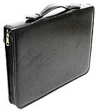 Ділова папка-портфель Exclusive зі шкірозамінника Чорний (711200), фото 2