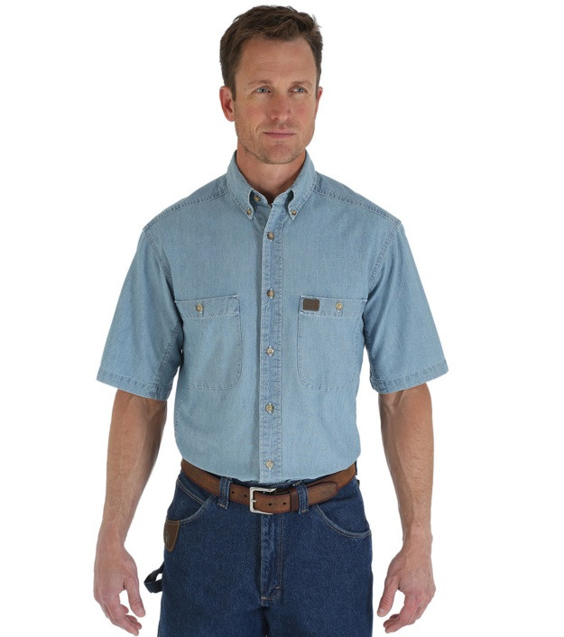 Джинсова сорочка з коротким рукавом Wrangler - Light Blue, фото 1