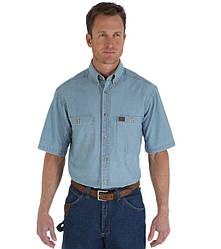 Джинсова сорочка з коротким рукавом Wrangler - Light Blue