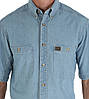 Джинсова сорочка з коротким рукавом Wrangler - Light Blue, фото 2