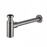 Сифон для раковини для донного клапана стакан вихід в стіну (сатин) (F82-5)