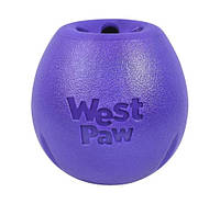 Игрушка для собак мяч с тайником для лакомств West Paw Rumbl Large Eggplant (Вест Пав Рамбл)