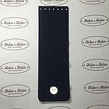 Вузький клапан для в'язаної сумки. Цвет "Василек", фото 2