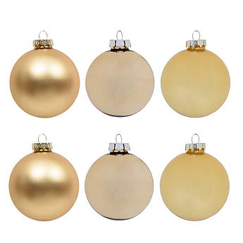 Набір з 6 золотих кульок EDG