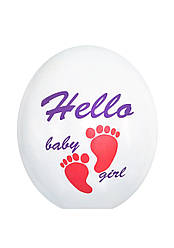 Кулька гелієва латексна 30 см "Hello baby girl"