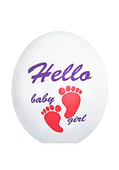 Кулька гелієва латексний 30см "Hello baby girl"