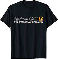 Футболка с принтом "The evolution of money bitcoin btc crypto cryptocurrency T-Shirt" Push IT