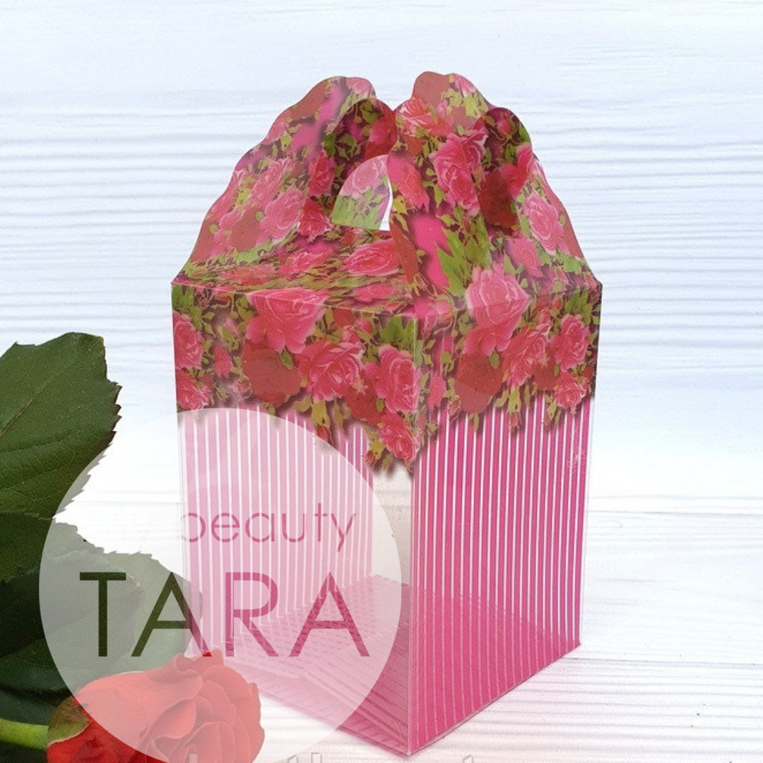 Коробка подарункова пластикова Квіти 1 штука