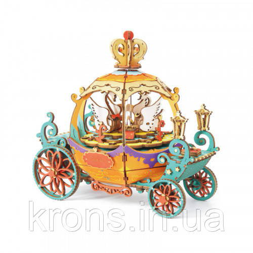 Дерев'яний 3D конструктор Robotime AM41 Карета Карусель, фото 1