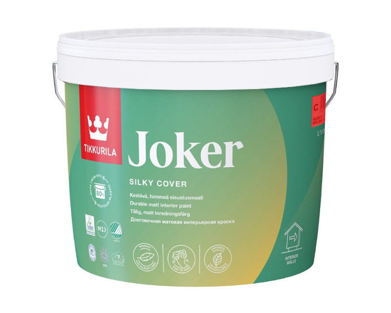 Краска антиаллергенная TIKKURILA JOKER интерьерная база C 2,7л - фото 1 - id-p390306240