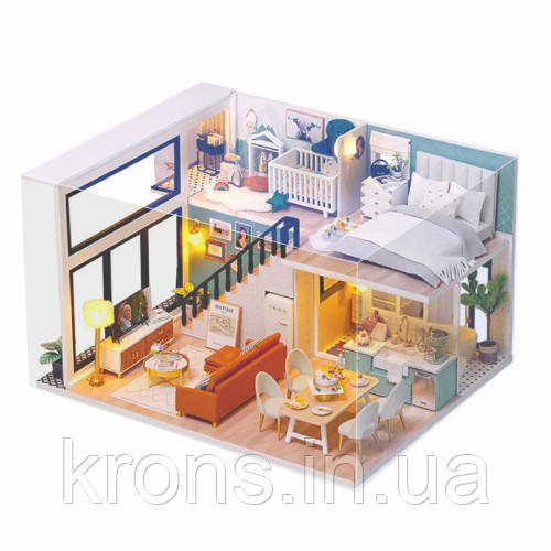 3D Румбокс конструктор DIY Cute Room L-031-B/C Вилла "Комфортная жизнь" кукольный дом
