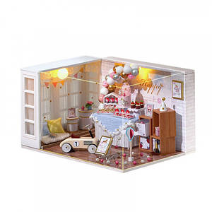 Ляльковий будинок DIY Cute Room QT-010-B Happy Birthday дитячий дерев'яний конструктор для дівчаток