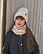 Комплект (шапка хомут) утеплений флісом для дівчинки на зиму оптом - Артикул 2982, фото 7