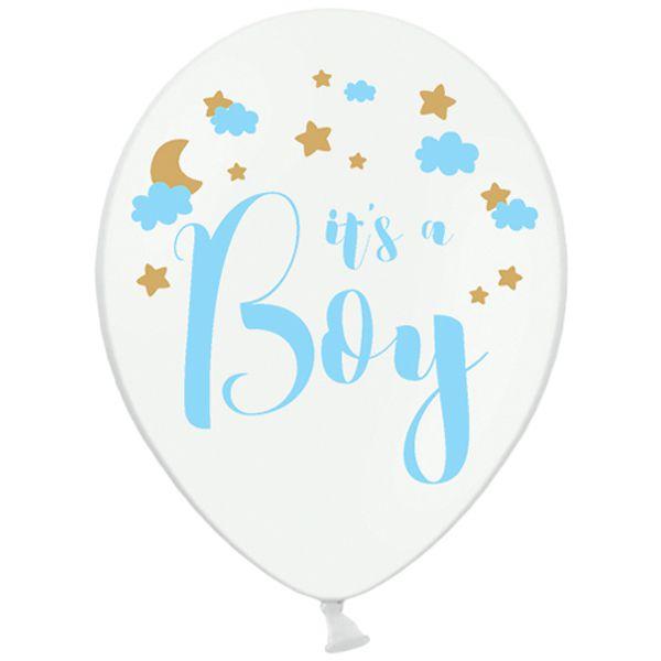 Кулька гелієва латексна 30 см "It's a boy" для хлопчика