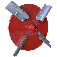 Тарілка в зборі 4 лопасті розкидача мінеральних добрив РУМ