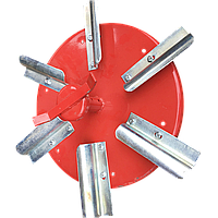 Тарілка в зборі 6 лопастей РУМ, диск розкидача мінеральних добрив РУМ.