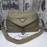 Жіноча сумка Prada Прада в кольорах, сумка на ремінці, сумки крос-боді, сумка на плече, брендові сумки Оливка