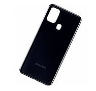 Кришка Samsung M31 M315F чорна зі склом камери сервісний оригінал з розбирання (потертості)