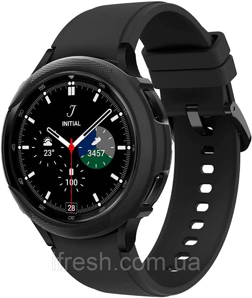Чохол Spigen для Galaxy Watch 4 (42 mm) — Liquid Air, Black (ACS03141), фото 1