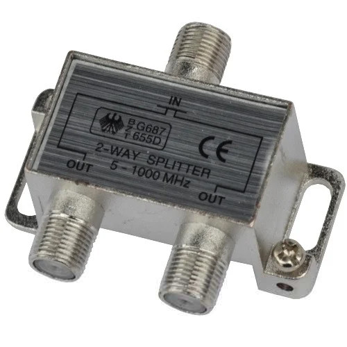 Спліттер (Splitter) ТВ, 2-way 5-1000MHZ, металевий корпус (Тип 2), 1уп-10шт
