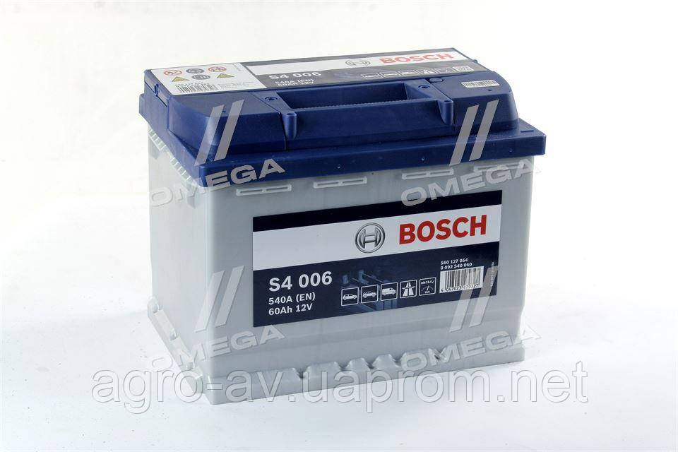 Аккумулятор 60Ah-12v BOSCH (S4006) (242x175x190),L,EN540 L+левый - фото 1 - id-p1537650356