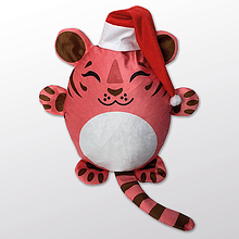 Подушка-іграшка "Тигр 2022" ТИГР під сублімацію Рожевий