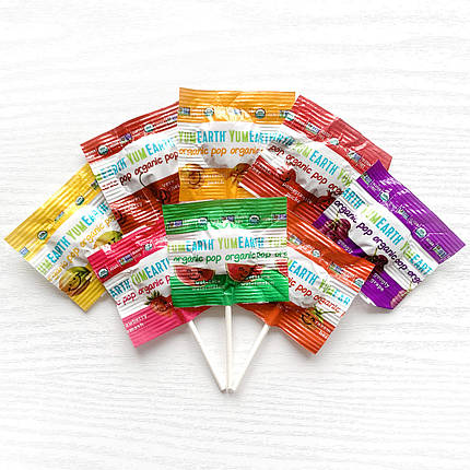 Органічні фруктові льодяники на паличці Поштучно YumEarth Organic Pops асорті смаків, фото 2