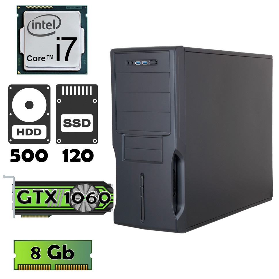 AlphaPC (i7 3770• GTX1060 6Gb • 8Gb • 500Gb • ssd 120Gb) RG3-T001 БВ