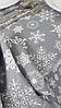 Скатертина для столу "Сніжинки Білі" 235х150см, Сіра, фото 8