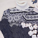 Парні новорічні светри білі з орнаментом, фото 2