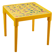 100027/4 Стіл дитячий Алеана, "Алфавіт Укр." 51*51*47, (темн. жовтий.)