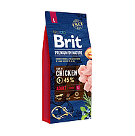 Brit Premium Dog Adult L Корм для взрослых собак крупных пород (весом от 25 до 45 кг) с курицей 8 кг