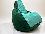 Крісло мішок, М'який Пуф безкаркасне крісло Груша XL 105*80 см зелене .Оксфорд 600(водовідштовхувальна тканина), фото 4
