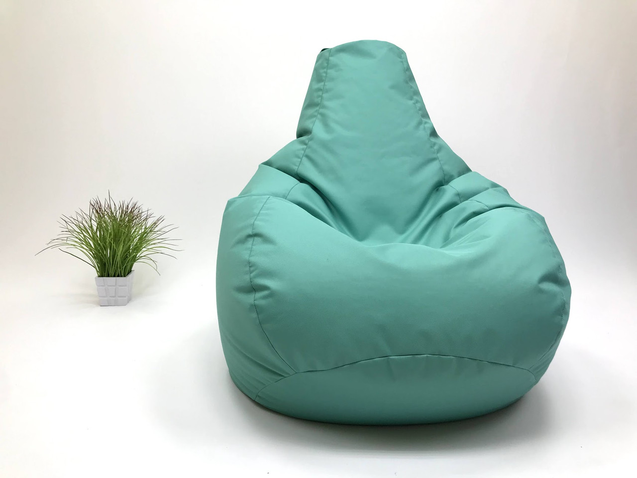 Крісло мішок, М'який Пуф безкаркасне крісло Груша XL 105*80 см зелене .Оксфорд 600(водовідштовхувальна тканина)