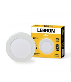 СВІТЛОДІОДНИЙ СВІТИЛЬНИК LEBRON L-PRS-1241, 12W, НАКЛАДНИЙ, D.170X36MM, 4100K, 850LM, КУТ 120°, фото 1
