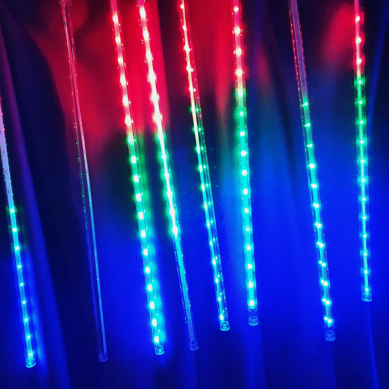 Гирлянда тающие сосульки LED разноцветные 50 см (50) - фото 4 - id-p1531117762